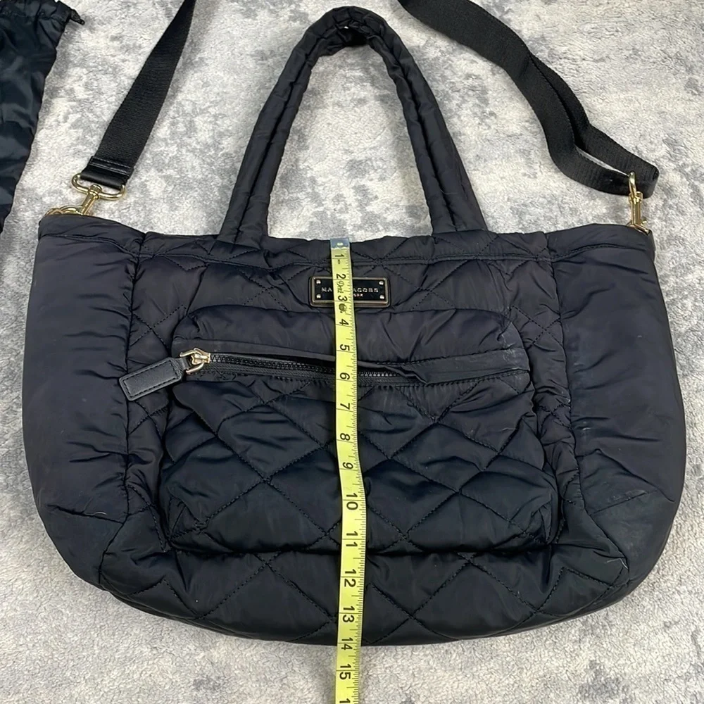 Marc Jacobs Quilted Nylon Baby Diaper Bag Travel Commute Duffle Black